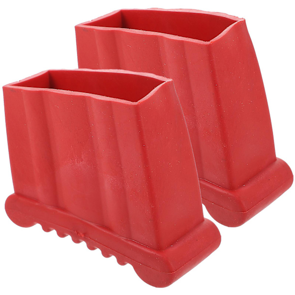 2-pakka tikkaiden jalka kumipehmusteet liukueste tikkaiden jalkapeite tikkaiden jalkasuojus tarvike (9X8.3CM, punainen)