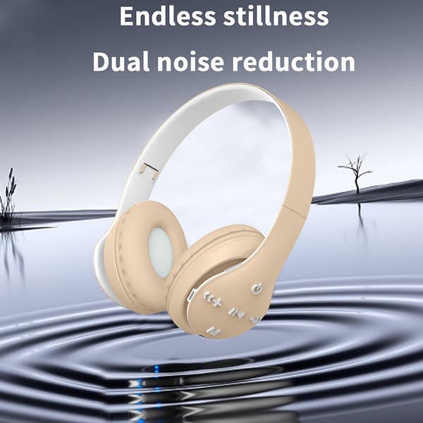 Headset Trådlöst Bluetooth Headset Fällbart Infällbart Macaroon Färg Sport Hörlurar 20240575（Gul）