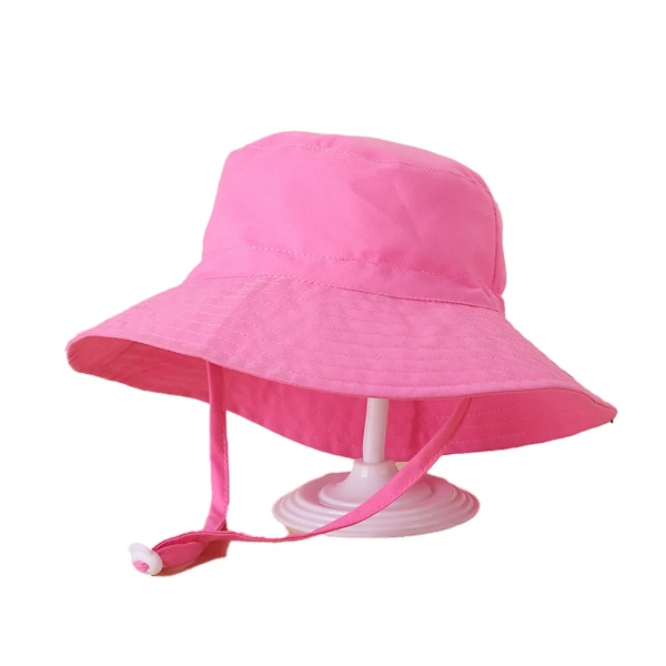 Baby Solhatt UPF 50+ Solskydd Småbarn Sommarhatt Justerbar Flytande Strandhink för Spädbarn, Pojkar, Flickor, Barn, Rosa, S