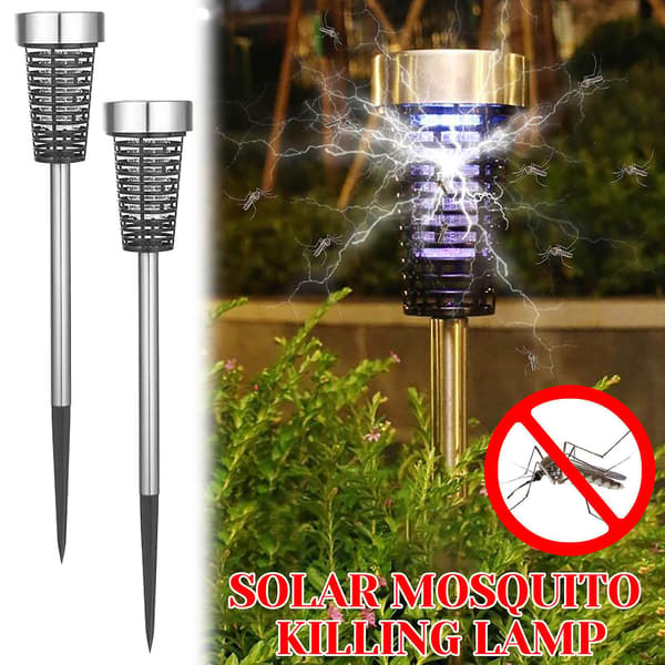 2PC Powered LED Myggdödande Insektslampor Trädgård（A）