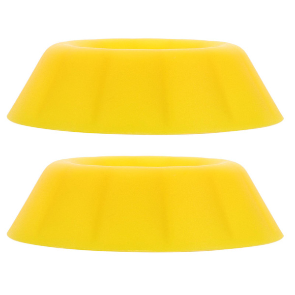 2-pack plast basketbollställ, fotbollsställ, bollställ, bolldisplaybas för gymnasiesal (12,80X12,80X3,50CM, gul)