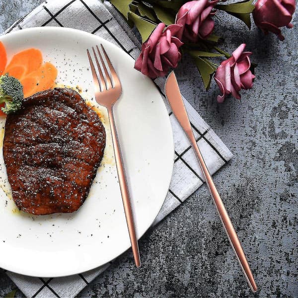(regnbåge) 30-delars bestickset i rostfritt stål, diskmaskinssäkert bestick