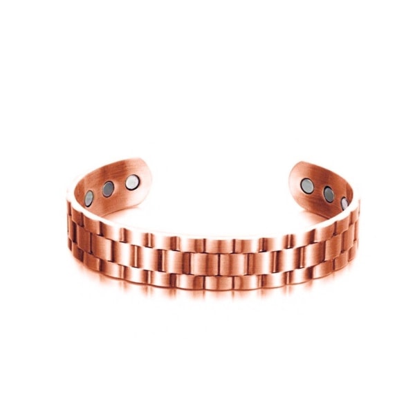 Kobberarmbånd til kvinder Ultra magnetiske armbånd til kvinder med magneter Valentinsdag smykkegave（Rose gold）