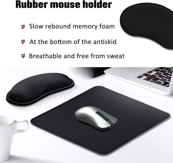 Håndledsstøtte Kit, 1-delt Musehåndledsstøtte Puder til Computer, Bærbar, Kontorarbejde, Computerspil - Memory Foam Mønster