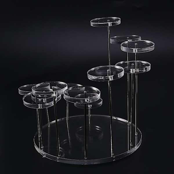 Cupcake-stativ Akryl Display Stativ for Smykker/kake Dessert Stativ Bryllup Bursdagsfest Dekorasjon（Transparent）