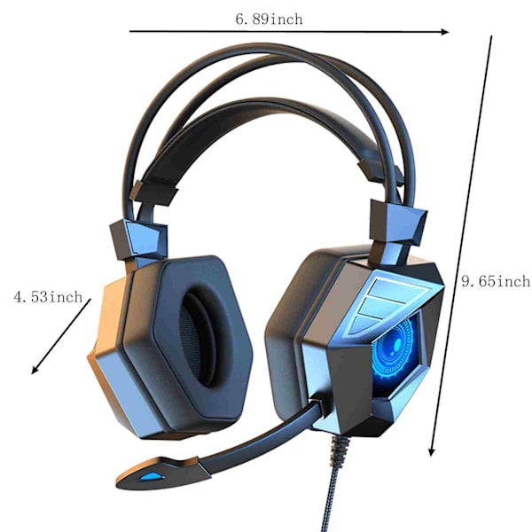 Gaming-headset med surroundljud och brusreducerande mikrofon (A)