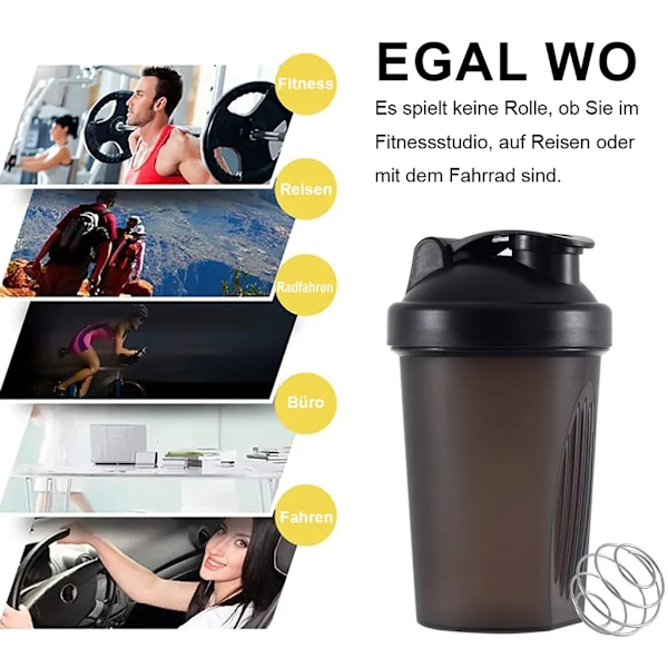 Klassisk Loop Shaker med BlenderBall, Vattenflaska, Dryckesflaska