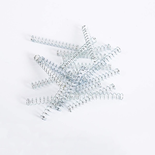 100 stk brugerdefineret galvaniseret stål metal små spiralformede kompressionsfjedre velegnet til kuglepen Ståltrådsdiameter 0,4 mm ydre diameter 4 mm længde 30 mm S