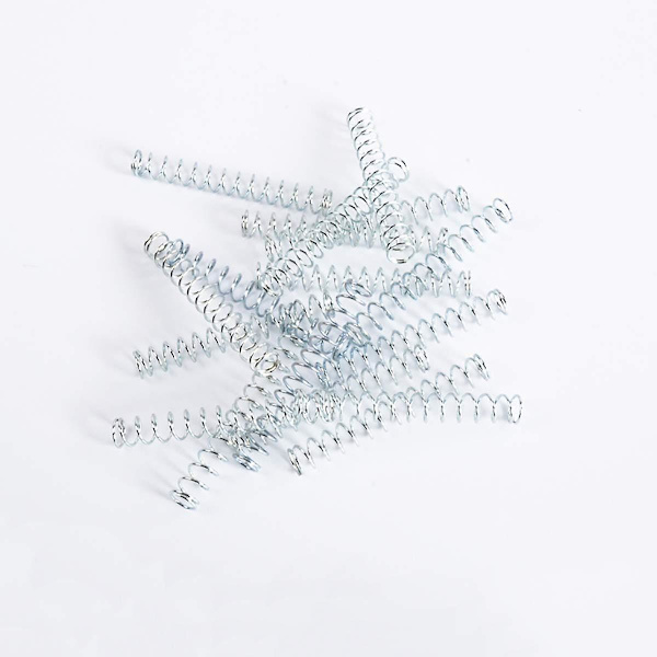 100 stk. tilpassede galvaniserede stålmetalsmå fjederkompressionsspiraler, der er velegnede til kuglepenne, ståltrådsdiameter 0,4 mm, yderdiameter 4 mm, længde 30 mm S