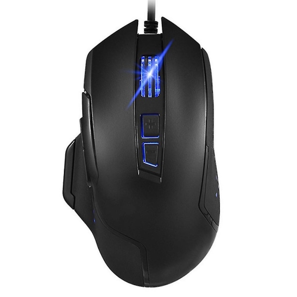 Spelmus med sladd, programmerbar, andningsljus, ergonomisk spel-USB-dator