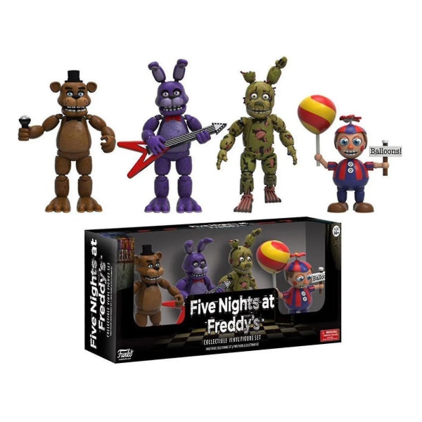 Venalisa 5 Pack Anime Figure Assembling Toys Five Night At Freddy Fnaf Cute Action Figure Pvc Model Freddy Toys