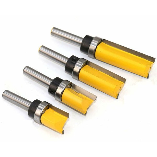 Finish Pattern Pattern Router Bit Set 8mm Shank Flush Trim Bit Wood Cutter, 4-Pack