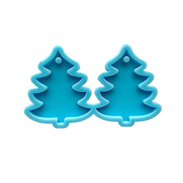 Christmas Pine Tree Earringer Håndverk Støpeform Uv Crystal Resin Epoxy Mold