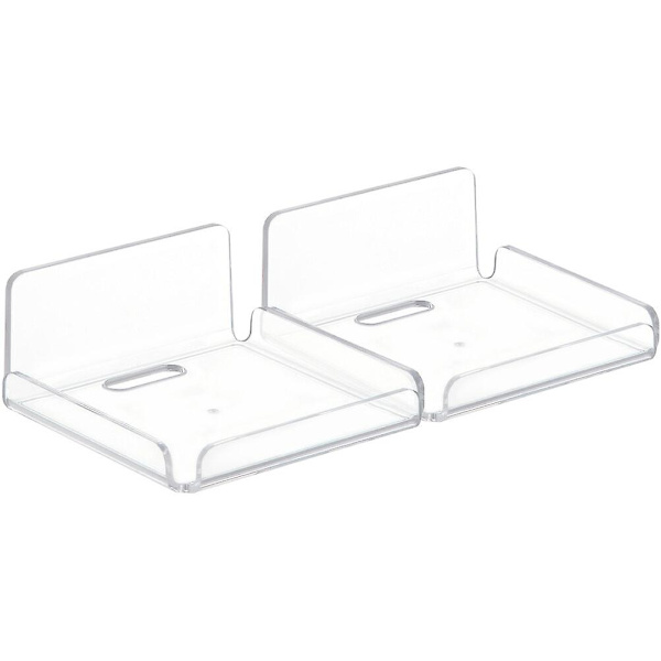 2-pack väggmonterad akrylrouter väggmonterad övervakningskamerahållare (10,2X10,2X4,5CM, transparent)