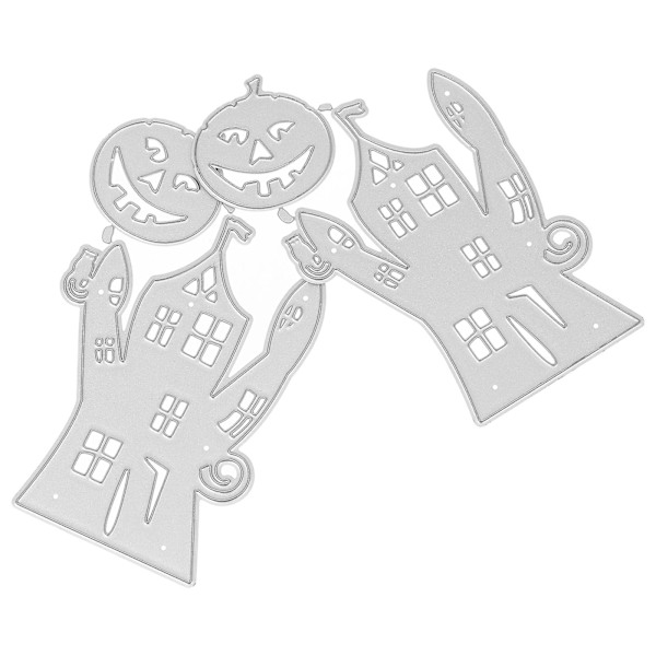 2 stansformar i metall för stansning av DIY-album (0,1 x 6 x 8,8 cm, silver)