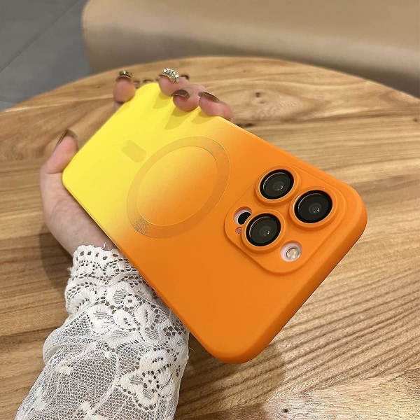 Gradient Color magneettinen Magsafe- case , joka on yhteensopiva Iphone 14 Pro Maxin kanssa, case ja kameran linssisuoja