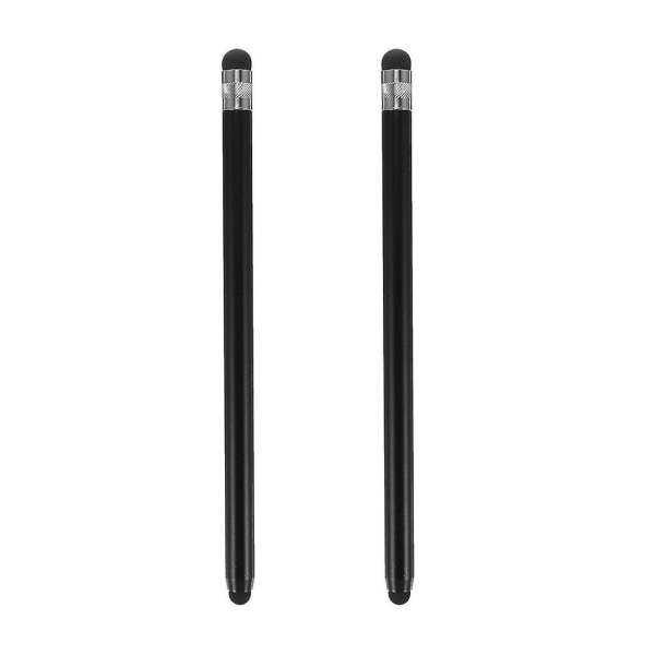 2-pakning Tablet PC presisjonsskjerm berøringspenn universell styluspenn for mobiltelefoner nettbrett (1X14CM, svart)