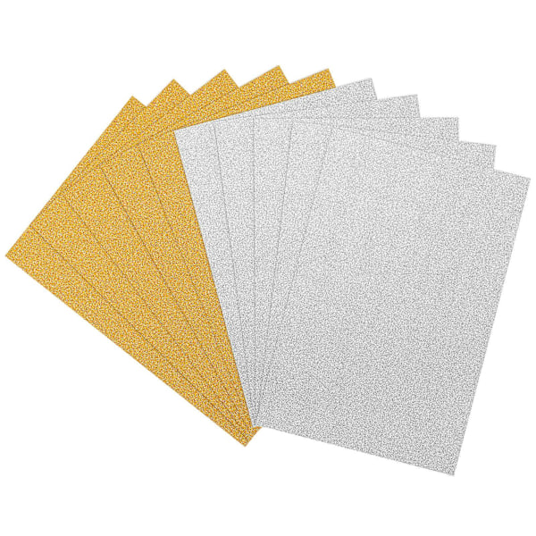 Ultnice 10-osainen kimalteleva kartonkipaperi DIY-projekteihin, lahjapakkauksiin, käärimiseen ja scrapbookingiin (kulta ja hopea kuten kuvassa)