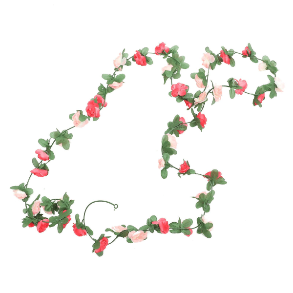 Simulated rose garland, rose vine, artificial rose garland, fake rose vine, artificial flower garland (250.00X3.50X3.50CM, pink)