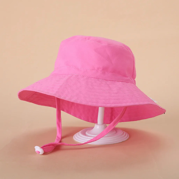 Baby Solhatt UPF 50+ Solskydd Småbarn Sommarhatt Justerbar Flytande Strandhink för Spädbarn, Pojkar, Flickor, Barn, Rosa, S