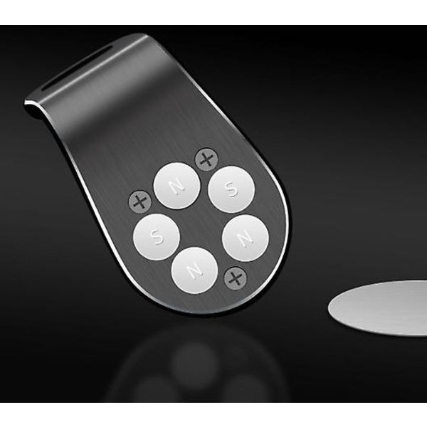 Bilhållare, magnetisk telefonhållare för bil, Magsafe-bilhållare för instrumentpanel, böjbar minnestitaninstrumentpanel, vindruta (svart)