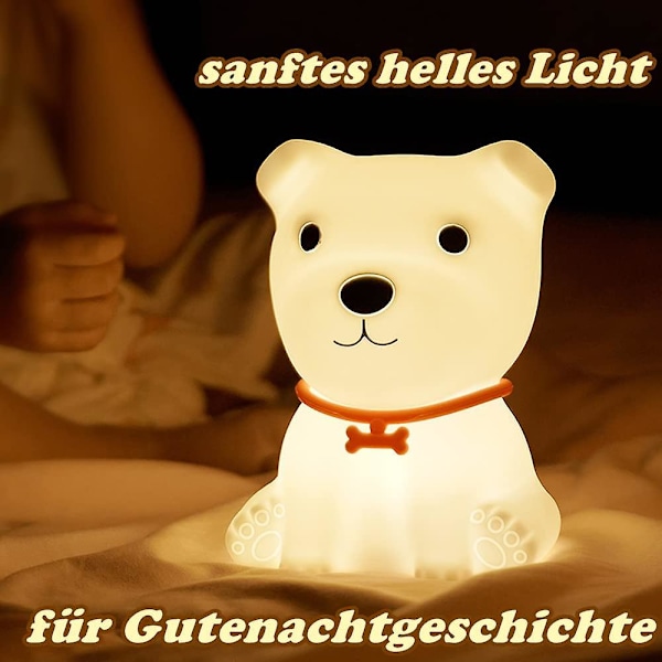 Led nattlys | Hund nattlys | Nattlys 7-farget justerbar Usb silikon