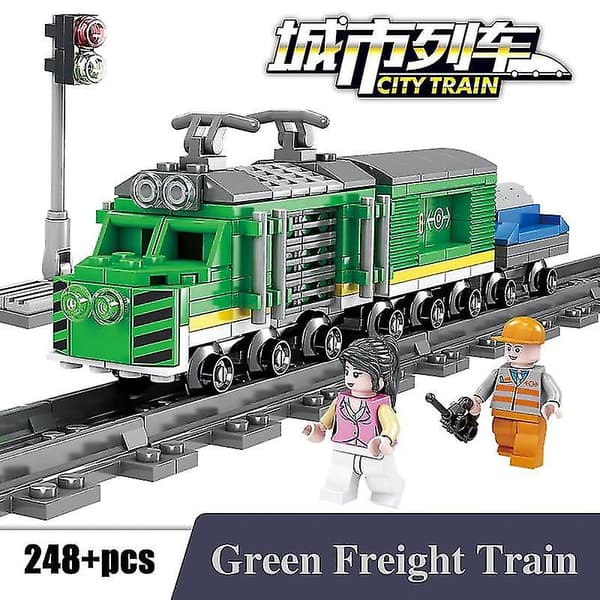 Station Cargo Rail Way Models City Building Bricks