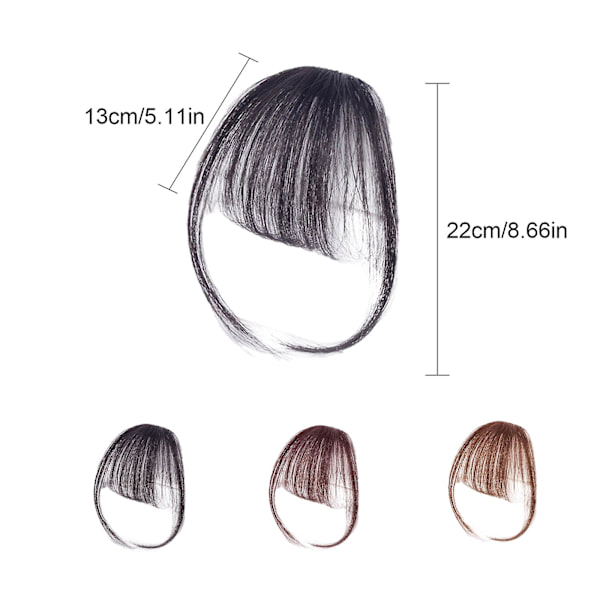Luggfrisyr Peruk Kvinnlig 3d Luft Lugg Peruk Del Osynlig Naturlig Multiriktad, 50% Erbjudande（Naturlig svart）