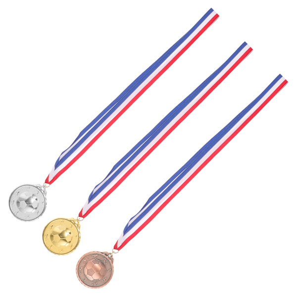 Metallijalkapallomitalit nuorten jalkapallokilpailumitalit kilpailujalkapallomitalit (7.20X6.50X0.20CM, kuten kuvassa näkyy)