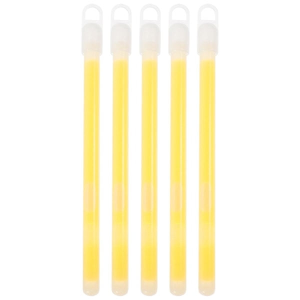 5-pack lysstavar, lysstavar för utomhusbruk, camping lysstavar, nödbelysningsstavar (15.00X1.50X1.50CM, gul)