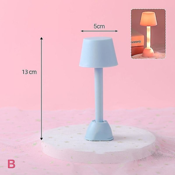 1:12 Dollhouse Miniature Led Night Light Floor Lamp Mini Desk Lamp Home Decortoy（1 pc，B）