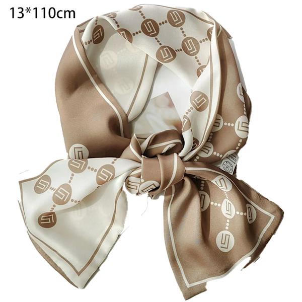 Äkta silkescarf för kvinnor – – – Lång – Present till kvinnor, rosett 5