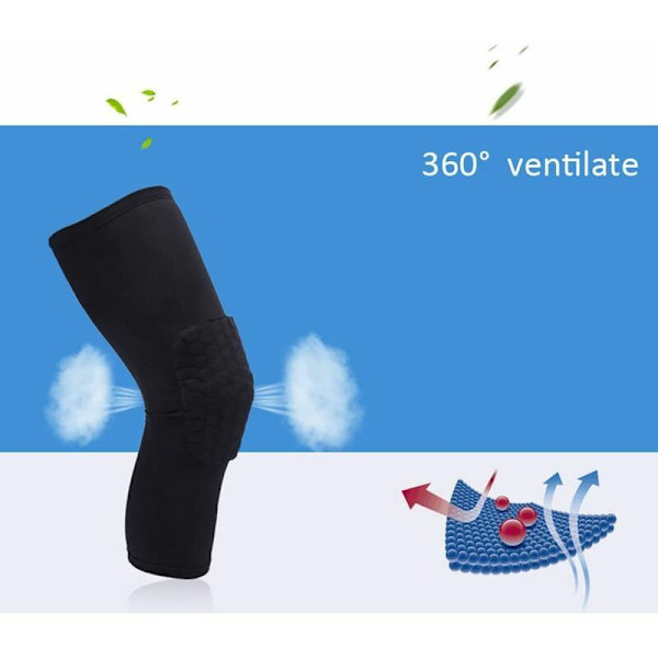 Benskydd Knäskydd Benärmar Knäskydd 2-pack halkfria sport volleyboll basket kompression XL