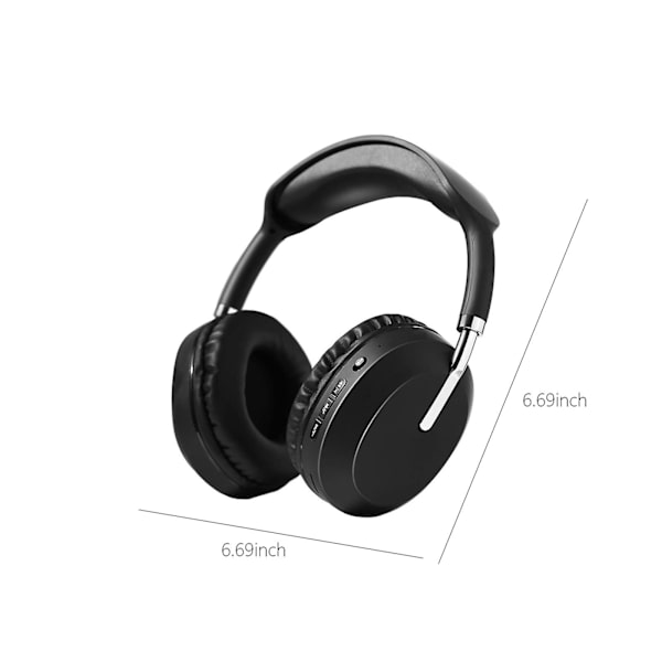 Hörlurar Trådlösa Bluetooth Headset Subwoofer Bluetooth 5.3 Mobil Dator Spel Musik Sport Spel Hörlurar（Svart）