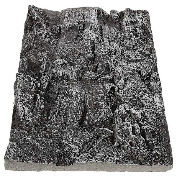 Reptilterrarium 3D-bakgrund, tankstensplatta, reptilterrarium dekorativ bakgrund, akvarium (45,00X30,00X5,00CM, mörkgrå)
