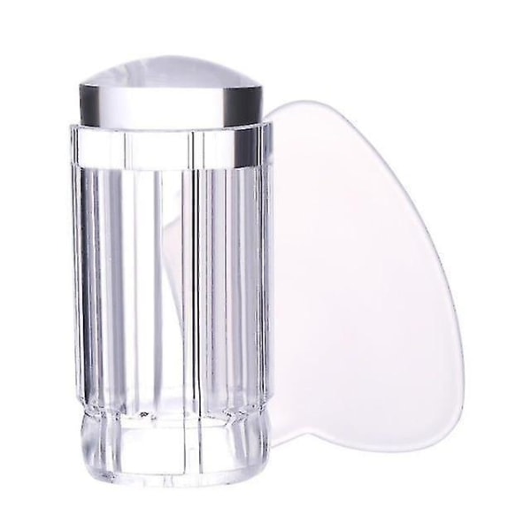 Mønster 22 Dual Ended Clear White Jelly Nail Art Stamper Silikon