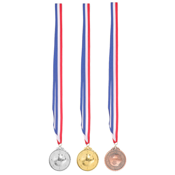 Metallijalkapallomitalit nuorten jalkapallokilpailumitalit kilpailujalkapallomitalit (7.20X6.50X0.20CM, kuten kuvassa näkyy)