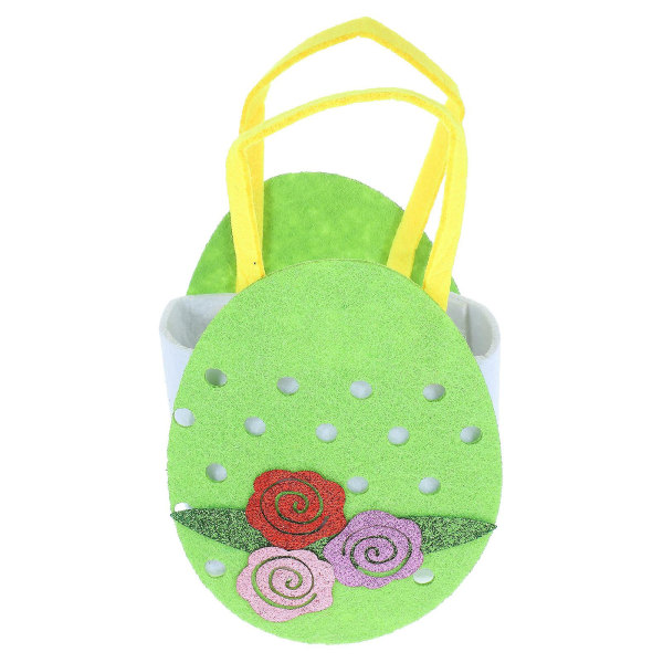 Pääsiäismunalaukku Kangaskassi Pääsiäislaukku Egg Gift Candy Toy (21.00X11.60X7.00CM, vihreä)
