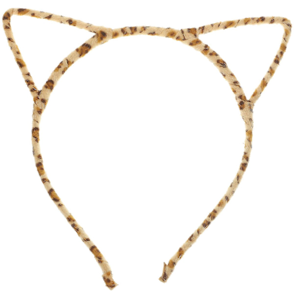 Masquerade Kostumefest Katteøre Hovedbøjle med Ledning (Leopard Print, Leopard Print)