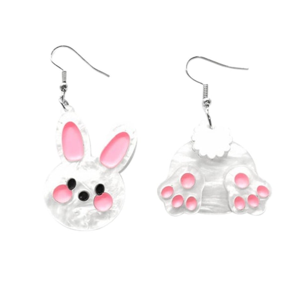 Par kanin øredobber kanin anheng øredobber Søte jenter smykker øredobber (4X3X0,3 cm, som vist på bildet)