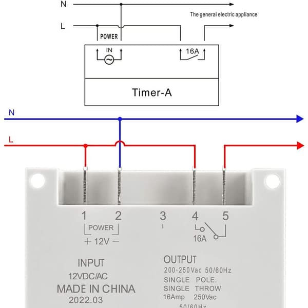 CN101A DC12V 16A SPST Digital LCD Programmerbar Timer med Vattentät Kåpa - Vit
