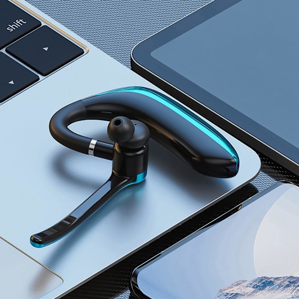 Bluetooth 5.3 Öronmonterade Långdistans Ledda Samtal Brusreducering Digital Display Sport In Ear Trådlösa Öronproppar（Blå）