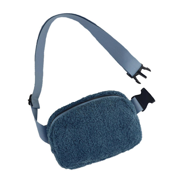 Bältesväska för kvinnor och män, trendig crossbody-väska, midjeväska med justerbar rem, svart (blå)