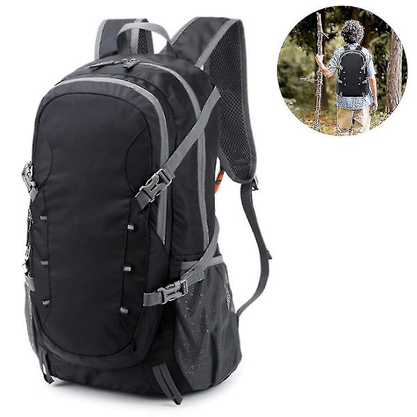 1 st 40L lättviktshopfällbar ryggsäck för vandring resor camping
