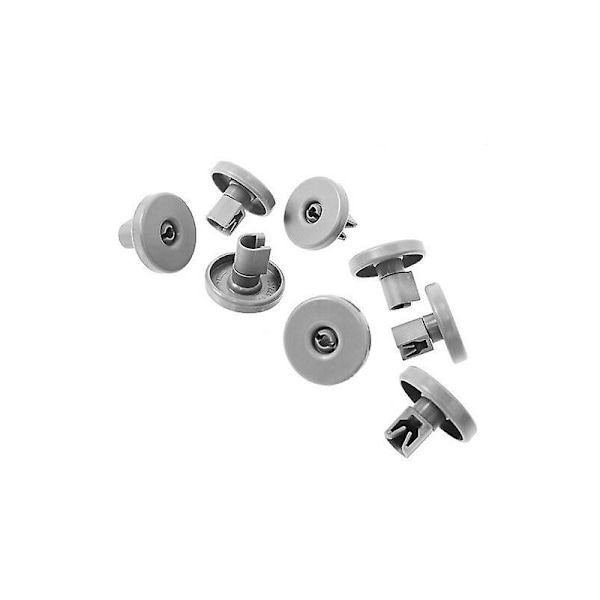 8 x Universal diskmaskin nedre korg hjul (passar Electrolux Zanussi Aeg Tricity Juni Favorit Ikea Privileg Uvm)