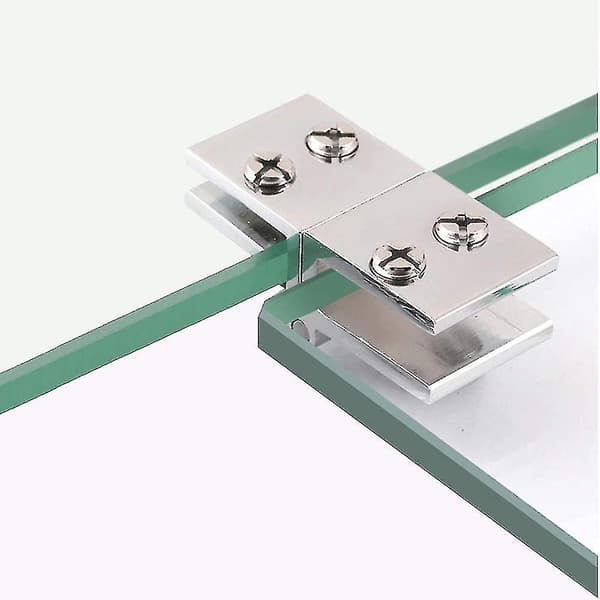 2 st glasdörrshing, glasdörrklämmashinge, dörrklämmashinge, zinklegering glasfällbar hinge för badrumsglasdörr 6-8mm (180 grader