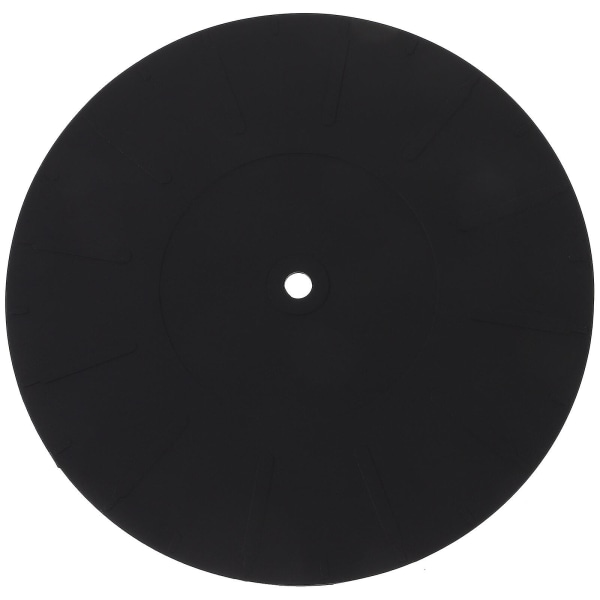 Vinyl skivspelare skyddsdyna silikon skivspelare anti-slip pad antistatisk skivspelare pad (17.00X17.00X0.20CM, svart)