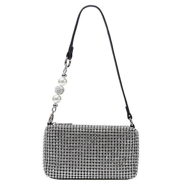 Rhinestone hand carry diamond aftonväska