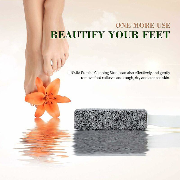 Pumice Stone Cleaning Brush, 5 kappaletta Pumice Stone Toilet Brush with Handle Brush Hanging Toilet, for Kitchen/Grill/Toilet/Pool