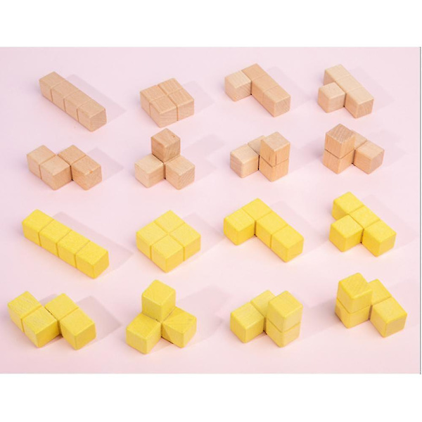 Soma Cube Byggklossar Barn Pussel Monteringsspel Variation Montering Tidig Utbildning Träleksaker